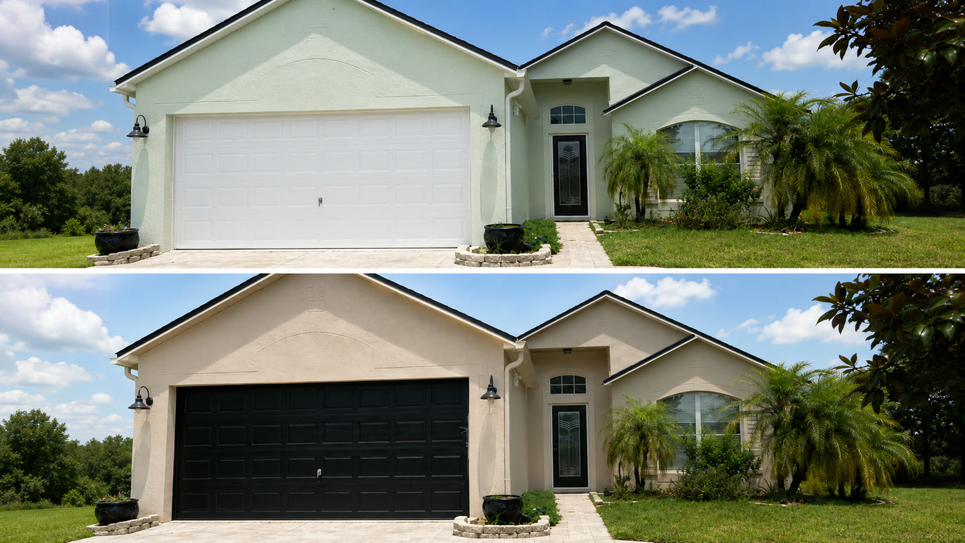 Before and after: full exterior repaint in Oviedo